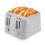 GEEPAS (Grey) Geepas 4 Slice Bread Toaster 6Level Browning 1400W 1