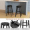 Costway Set of 2 Swivel Bar Stool 76cm Upholstered Kitchen Stools W/ Footrest 2