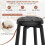 Costway Set of 2 Swivel Bar Stool 76cm Upholstered Kitchen Stools W/ Footrest 5