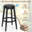 Costway Set of 2 Swivel Bar Stool 76cm Upholstered Kitchen Stools W/ Footrest 6