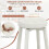 Costway Set of 2 Swivel Bar Stool 76cm Upholstered Kitchen Stools W/ Footrest 4