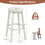 Costway Set of 2 Swivel Bar Stool 76cm Upholstered Kitchen Stools W/ Footrest 5