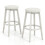 Costway Set of 2 Swivel Bar Stool 76cm Upholstered Kitchen Stools W/ Footrest 1