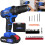 Cordless Power Drill Drill Set Variable Speed 21V 45N.m with 2 Li-ion Batteries 1