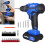 Cordless Drill 25+1 Torque Setting Cordless Srewdriver with 2pcs Batteries 2 Variable Speed 1