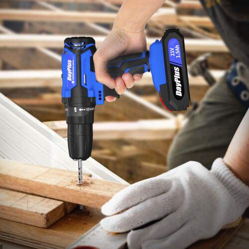 Cordless Drill 25+1 Torque Setting Cordless Srewdriver with 2pcs Batteries 2 Variable Speed 2
