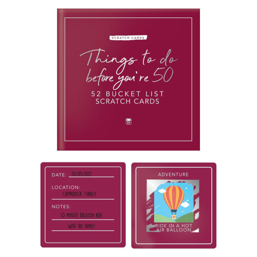 Activity Scratch Cards Things To Do Before You're 50 52 Bucket List 1