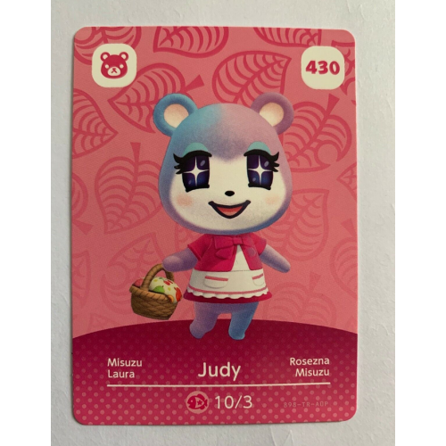 Animal Crossing Amiibo Cards ~430 Judy