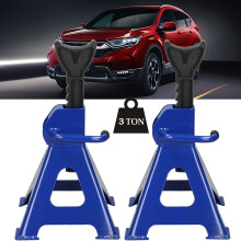 3 Ton Heavy-Duty Jack Stands – 9-Stage Height Adjustable, Steel & Cast Iron, 3000 kg Capacity, Wide Base for Cars, Vans, Workshops