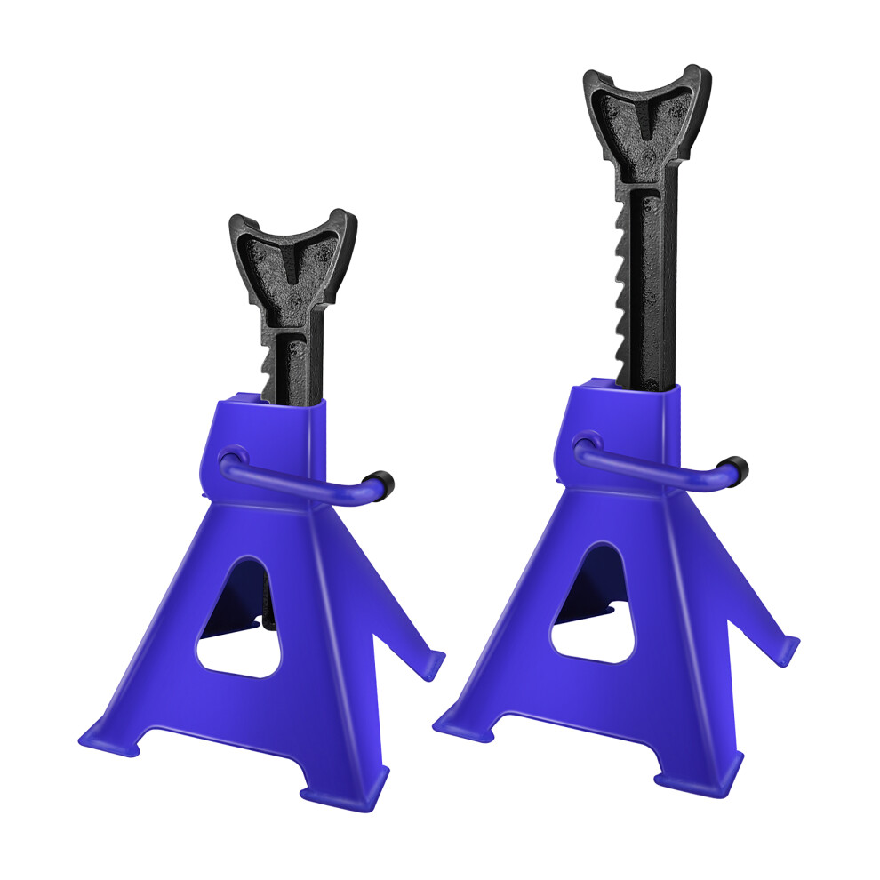 Axle Stands 3 Ton Heavy Duty Car Jack Stands Car Support Holding Stands Ratchet Adjustment For Heavy Duty Car Caravan Van Vehicle Stand Lift(2Pcs 721703283476