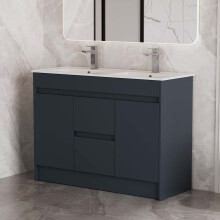 1200mm Vanity Unit & Double Basin Sink Cabinet 100% Waterproof  New
