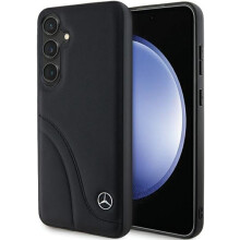 Mercedes Benz Genuine Leather Star Logo Case for Samsung Galaxy S24 6.2" Black- MEHCS24S23RBCSK