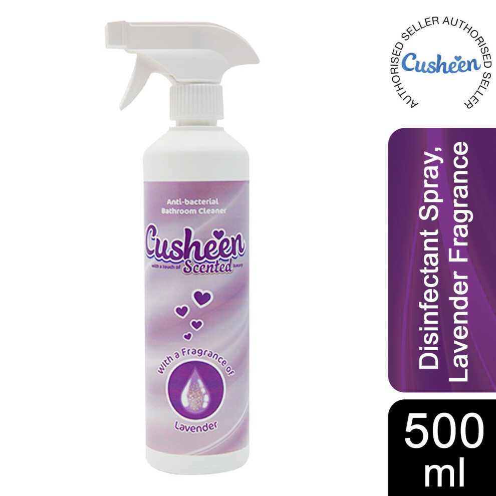 Cusheen Lavender Anti-Bacterial Toilet Spray, 500ml