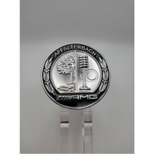 Silver Black AMG Badge sticker Affalterbach logo fits AMG 65mm