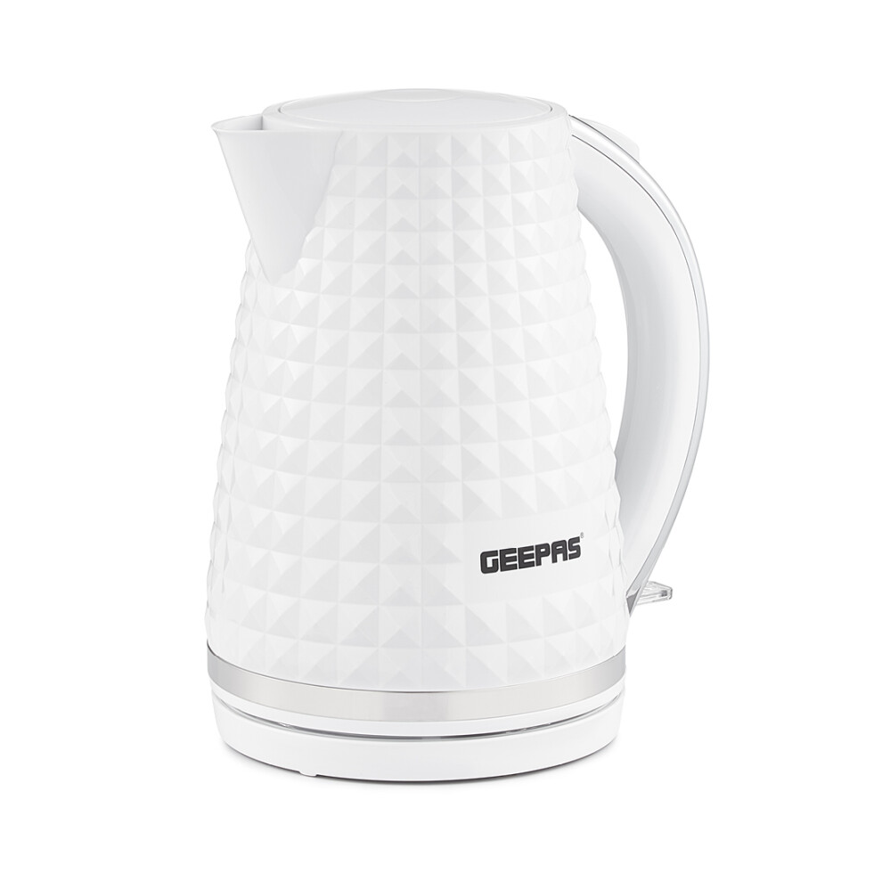 (White) Geepas 1.7L Cordless Electric Kettle 2200W-image-OPC-PBXNG6V-NEW