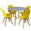 Charles Jacobs (Yellow) 5pc Charles Jacobs Beech Dining Set - Grey Table 1