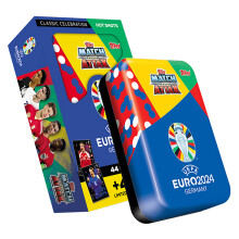 Topps Euro 2024 Match Attax - Mega Tin 1 - Hot Shots - 44 Carte Match Attax Euro 2024 e 4 Edizioni Limitate