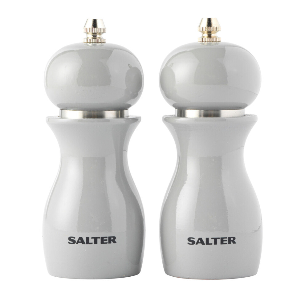 Salt Pepper Mills Adjustable Ceramic Grinder Manual High Gloss Grey