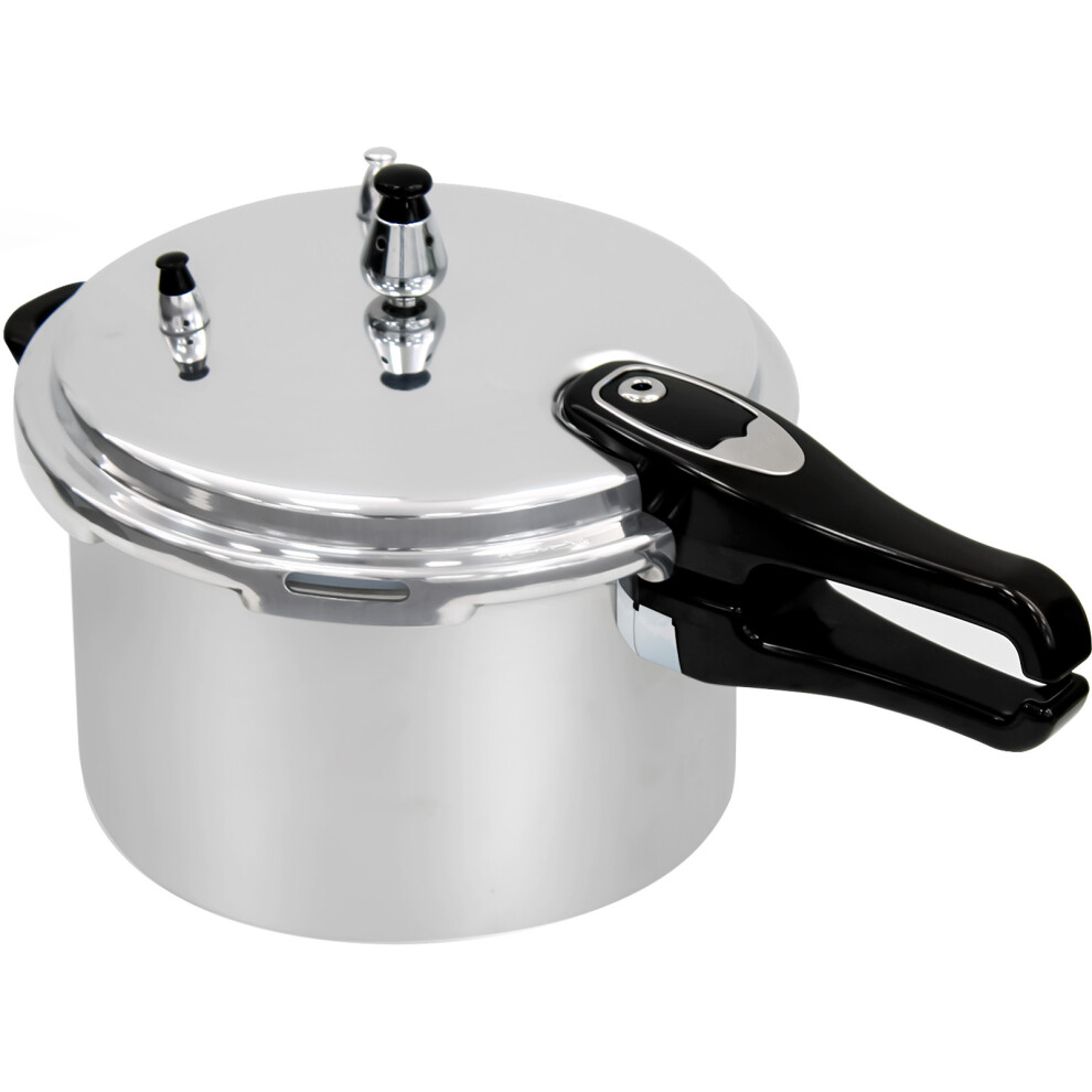 Denny Int Ltd 7.5L Pressure Cooker Induction Hob Aluminium Kitchen Cookware Home Industrial Silver