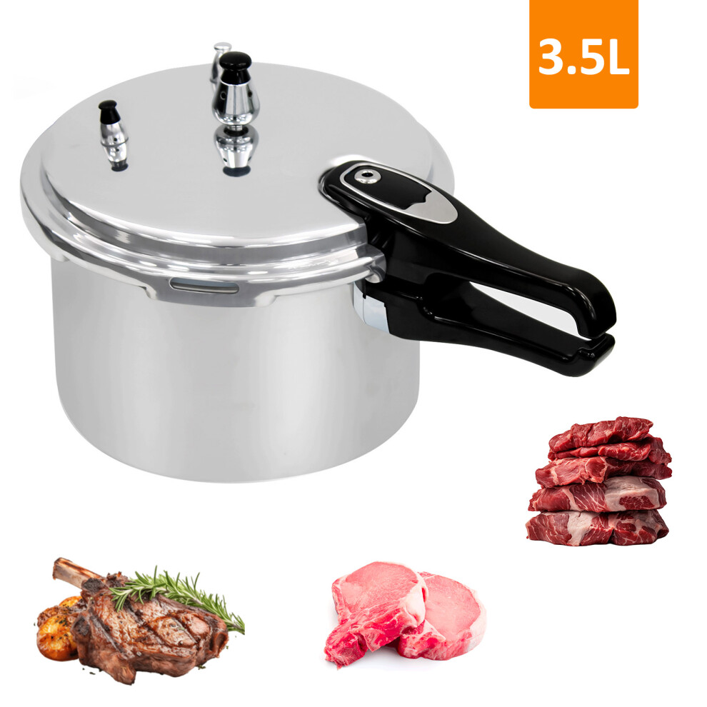 Denny Int Ltd 3L Pressure Cooker Induction Hob Aluminium Kitchen Cookware Home Industrial Silver