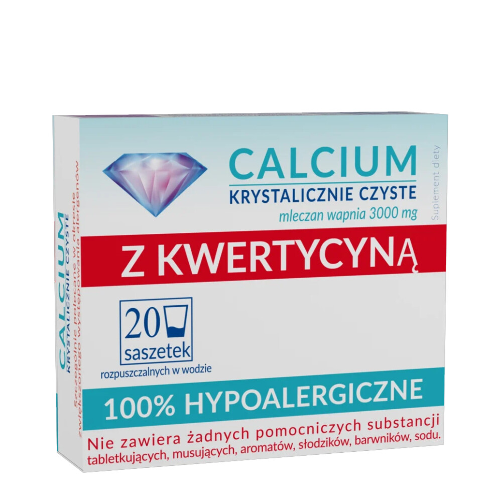 CALCIUM Lactate Quercetin 20x Sachets Mleczan Wapnia Wapno