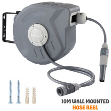 10m Hose Pipe Anti Kink Garden Patio Auto Retractable Pipe Wall Mounted Reel NEW