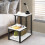 Costway 3-Tier Industrial End Table Sofa Bedside Table Nightstand Office Bookcase 9