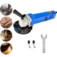 Powerful Angle Grinder 550W Ø115mm Disc 12000RPM Power Hand Tool with Side Handle 1 Grinder Wheel for Multi Purpose Grinding Polishing