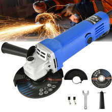 115mm Angle Grinder 550W, 12000RPM, Wired with Side Handle, Safety Guard, Spanner, Cutting Wheel Kit