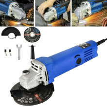 115mm Angle Grinder Tool for Cutting Polishing Grinding Sanding 12000rpm Electric Powerful DIY Tool with Handle and Grinder Wheel