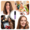 Hair Straightener Brush with Temp Negative Ion Styling Comb Purple 9