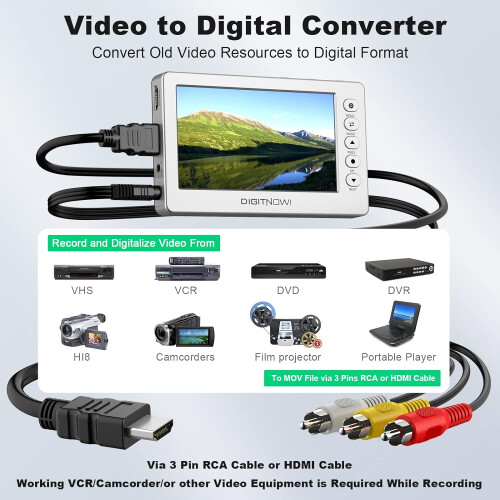 DIGITNOW VHS to Digital Converter AV HDMI Game Capture Video Grabber on OnBuy