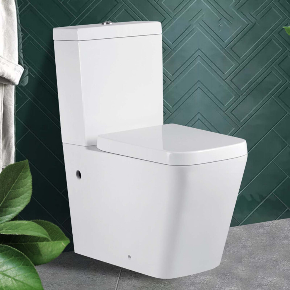 Square Rimless Close Coupled Toilet Btw Wc Soft Close Seat & Cistern 9313399057458