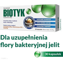 BIOTYK Synbiotic Probiotic Digestive System 30 Caps SANPROBI