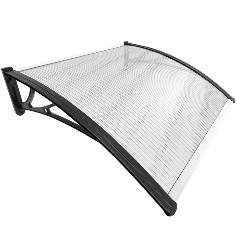 ‎Vounot Vounot 100X80cm Front Door Canopy Porch Outdoor Awning, Patio Rain Shelter, Black