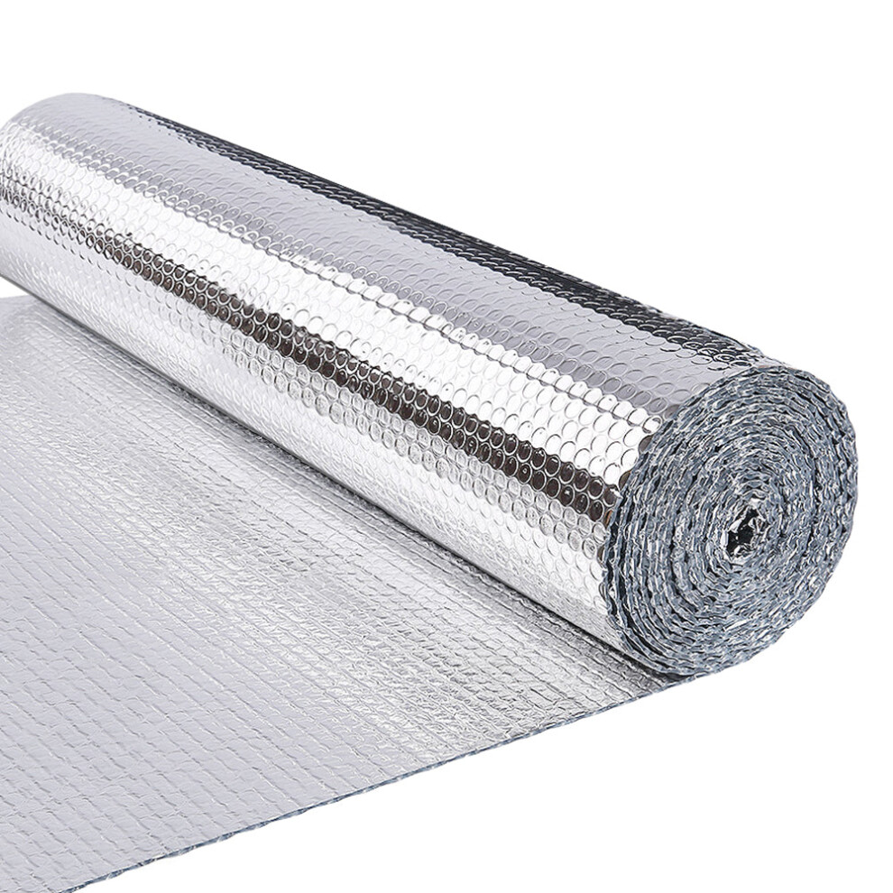 VOUNOT Insulation Roll Radiator Foil 10m x 100cm x 3mm, Double Aluminum Bubble Foil