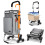 Vounot VOUNOT Folding Shopping Trolley, Aluminium Lightweight Shopping Cart 50L Grey 2