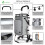 Vounot VOUNOT Folding Shopping Trolley, Aluminium Lightweight Shopping Cart 50L Grey 4