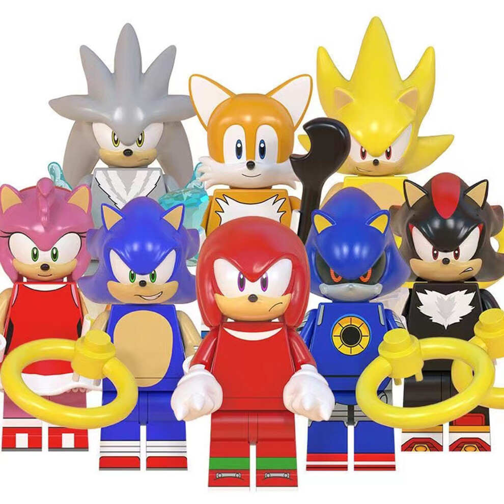 8PCS Sonic The Hedgehog Minifigure Fit Lego Kid Toy