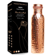 MantraRaj 100% Pure Copper Water Bottle Ayurvedic Leak Proof Seal Cap Joint Free 1 Liter 34 Oz Easy to carry