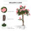 Outsunny Outsunny 90cm Artificial Rose Tree, Fake Decorative Plant, Pink 4