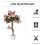 Outsunny Outsunny 90cm Artificial Rose Tree, Fake Decorative Plant, Pink 5