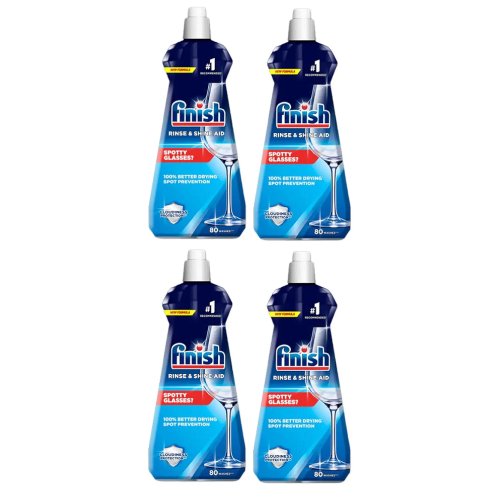 Finish Dishwasher Rinse & Shine Aid Original 4 x 400ml (80 Washes Each)