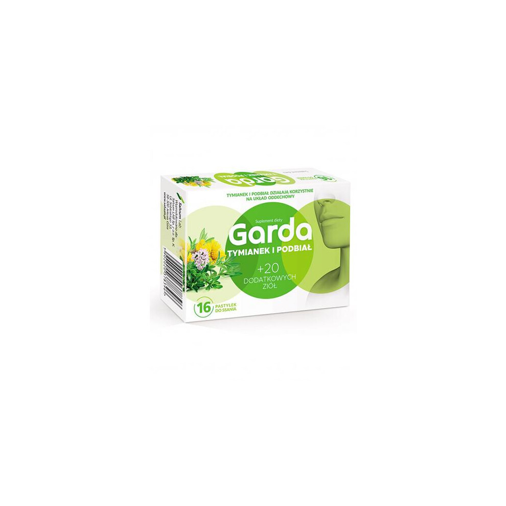 Garda tymianek i podbial + 20 dodatkowych ziol 16 past cough larynx vocal
