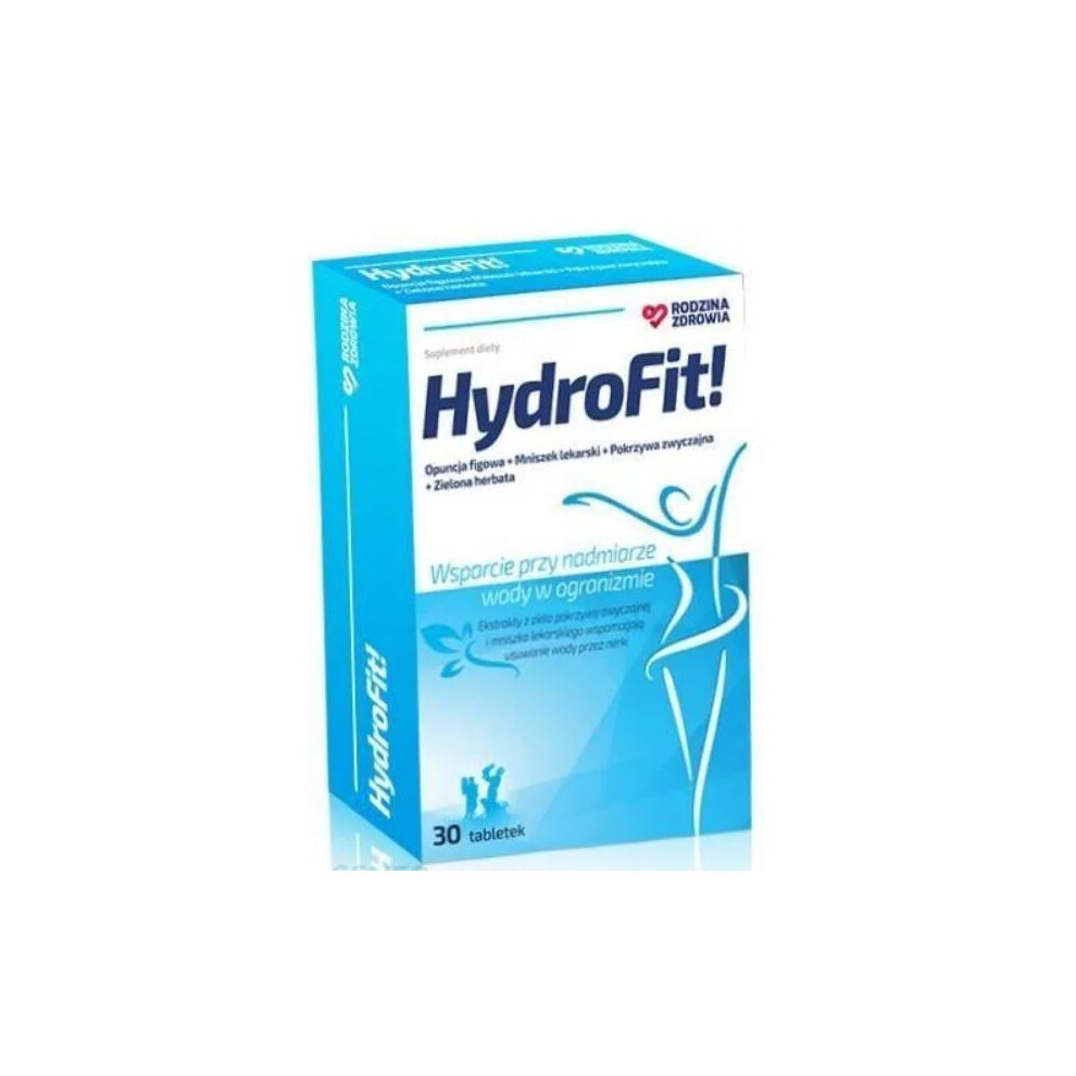 HydroFit! 30 tab Rodzina Zdrowia Utrata Wagi Nadmiar wody Detox Weight loss