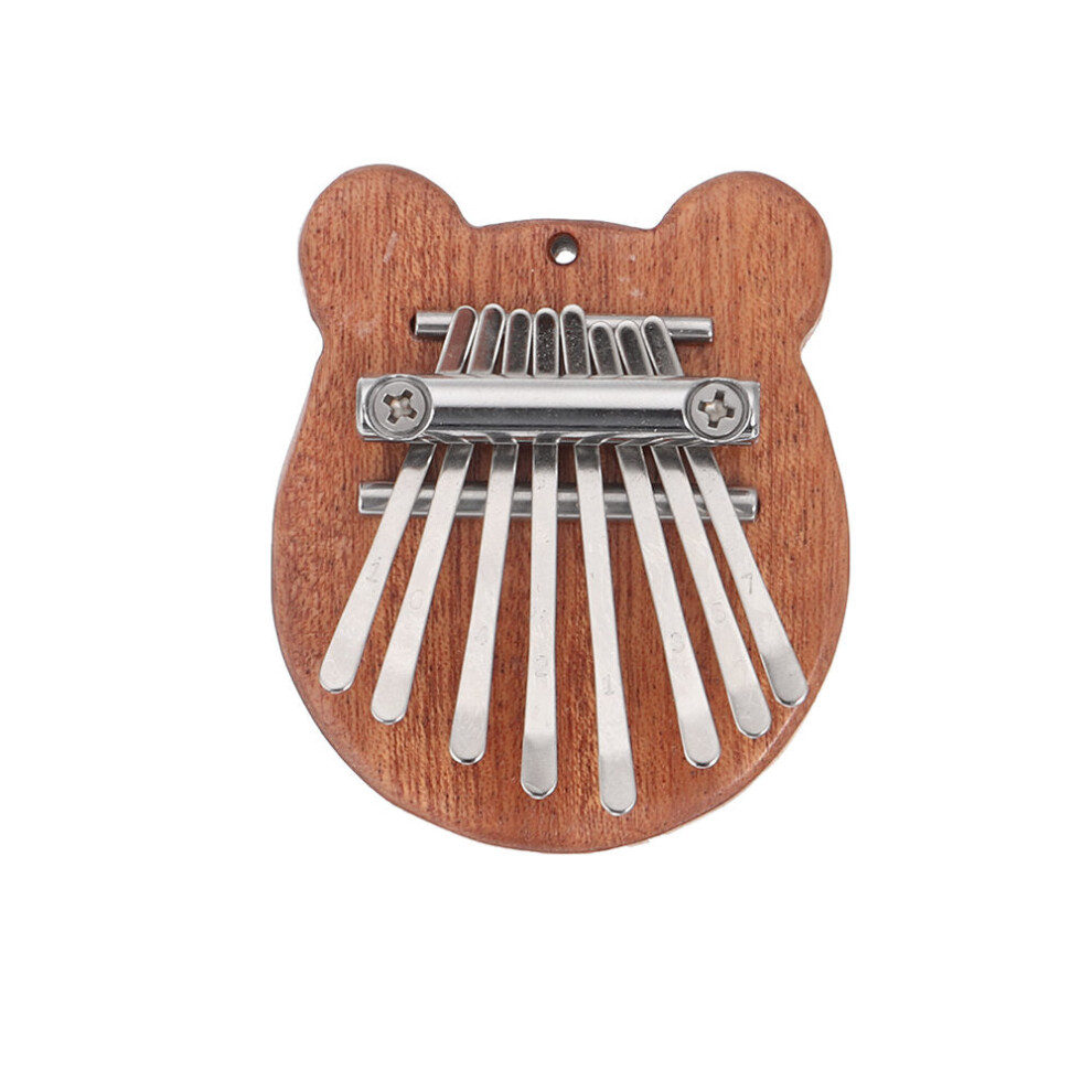 8 Keys Mini Kalimba Africa Thumb Piano Mbira Solid Wood Keyboard Instrument Gift Toy With Lanyard Pendant