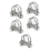 (Pack of 5) Pisces Double Wire Pond Hose Clips - 12.5mm 1