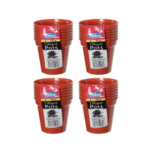 28 Small Plastic Seed Pots 10cm Germination Pots Terracotta Colour