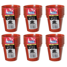 42 Small Plastic Seed Pots 10cm Germination Pots Terracotta Colour