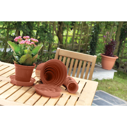 42 Small Plastic Seed Pots 10cm Germination Pots Terracotta Colour 1